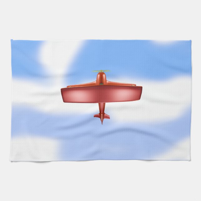 Stor Coola Adventurous Flies Flygplan Kitchen Towe Kökshandduk (Horisontell)