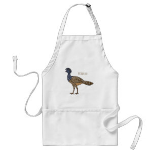 Stor curassow fågel serieillustration förkläde