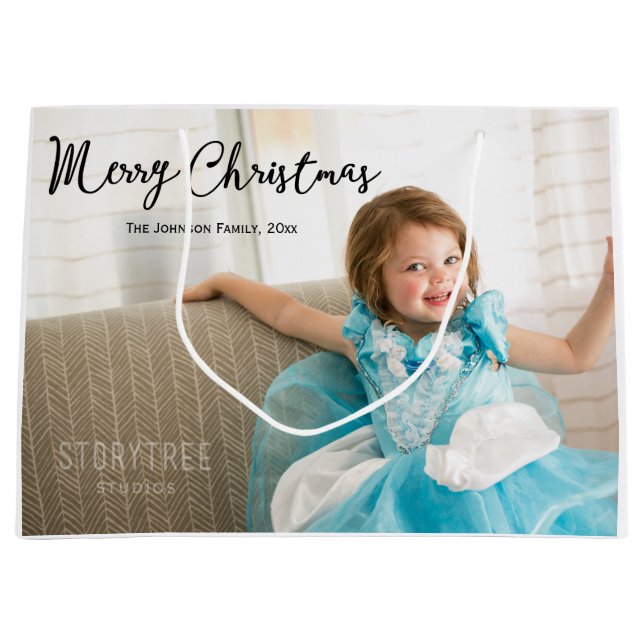 Stor Cute Photo jul-hälsningar Gåsväskor (Framsidan)