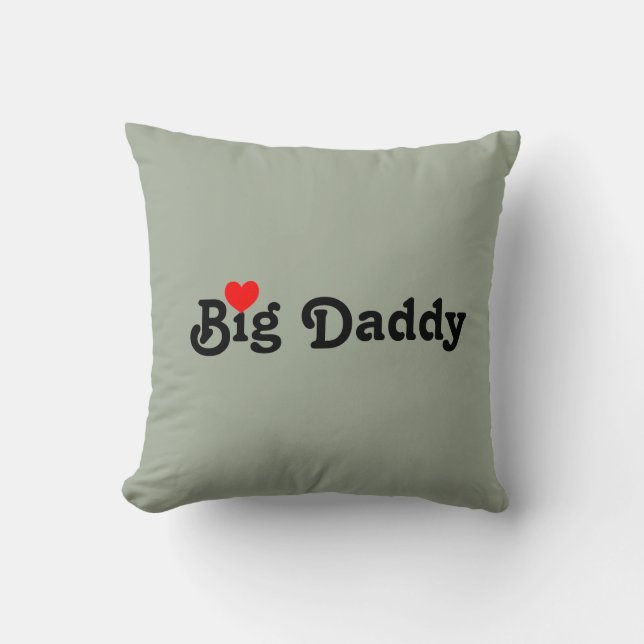 Stor Daddy med röd hjärta kastkudde Kudde (Framsida)