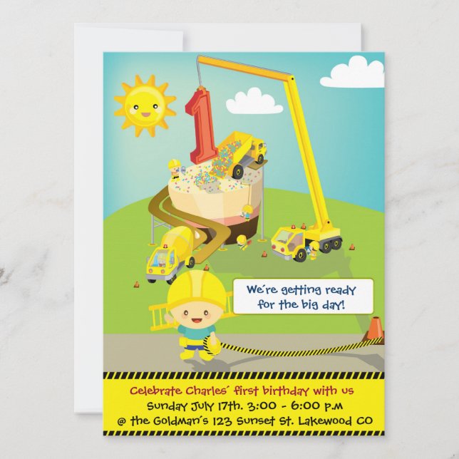 Stor Dag Födelsedagsinbjudan Inbjudningar (Framsida)