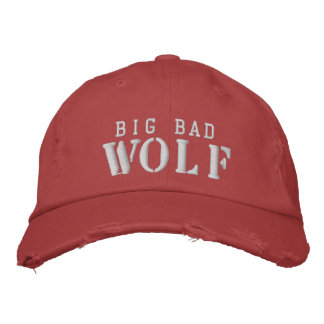 Stor Dålig Varg Hatt av Approachable Wolf för MÄN Broderad Keps
