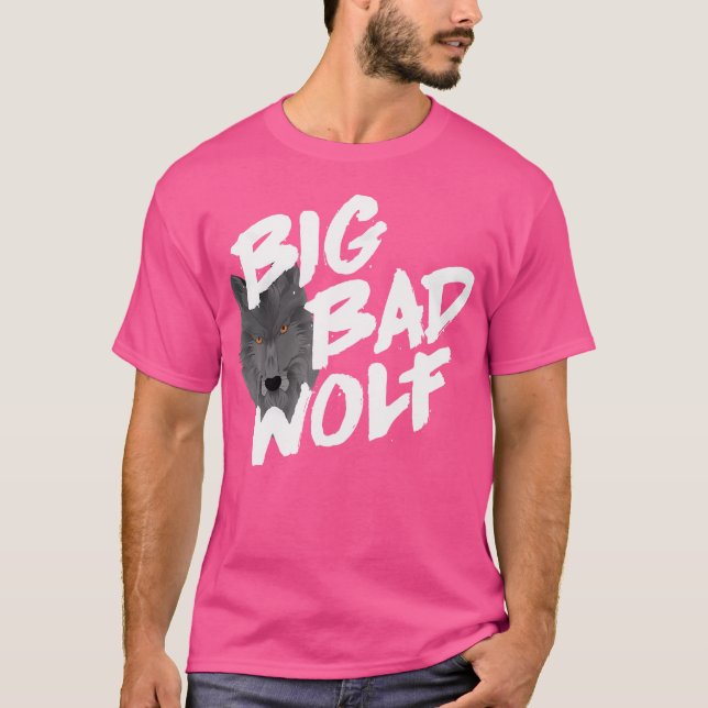 Stor dålig Varg Varg Ansikte Funny Varg T Shirt (Framsida)