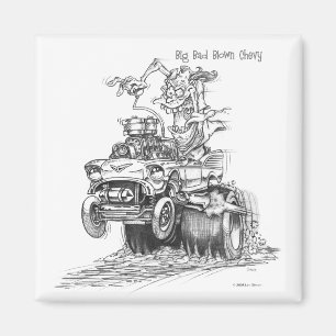 Stor dåliga blåste Chevy Magnet