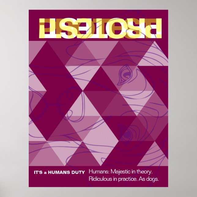 Stor Dan-mark Protestaffisch Poster (Framsidan)