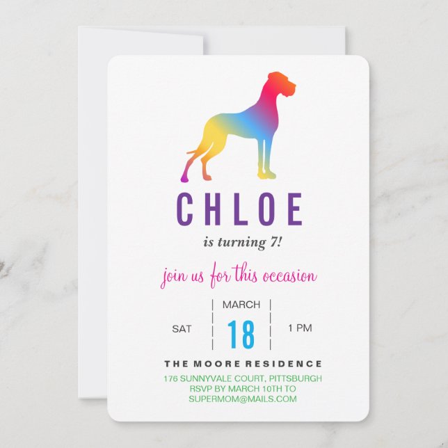 Stor Dansk Födelsedagsinbjudan Burgunder  Inbjudningar (Baksida)