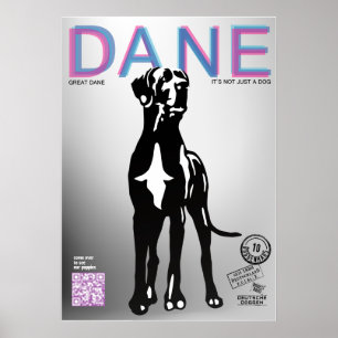 Stor Dansk Puppy Försäljning Affisch