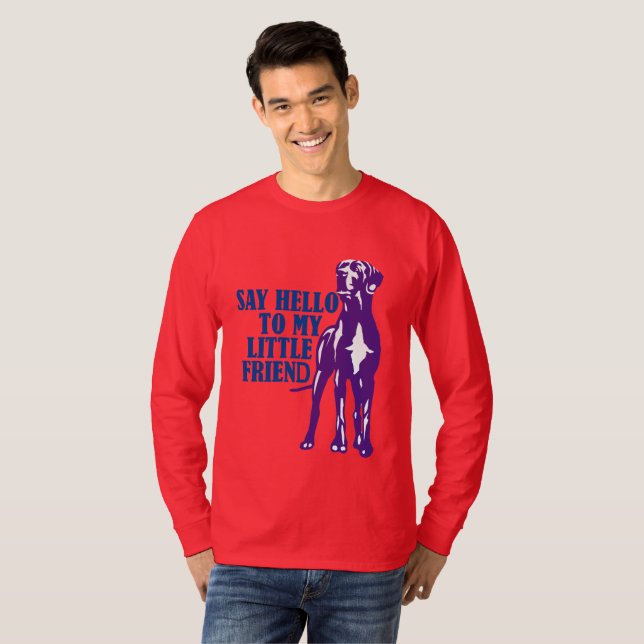 Stor Dansky Fun Big Dog Älskare Tee (Hel framsida)