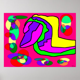 Stor design poster utskriven levande färg