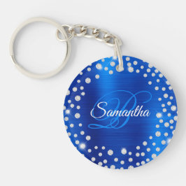 Stor diamantkonfetti Royal Blue Folie Monogram