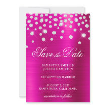 Stor Diamond Confetti Rosa Fuchsia Ombre Foil