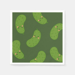 Stor Dill Grön Pickle Baby Shower Pappersservett