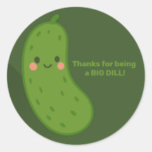 Stor Dill Grön Pickle Baby Shower