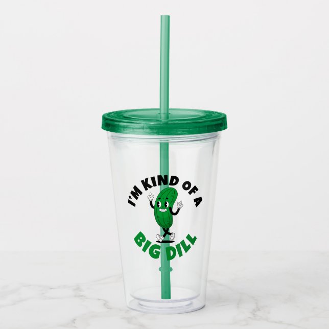 Stor Dill Pickle Puns Take Away Mugg (Framsida)