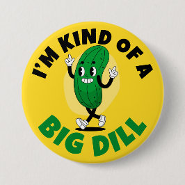 Stor Dill Pickle Skämt Knapp
