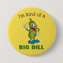 Stor Dill Pickle Skämt Knapp