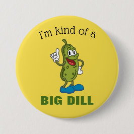 Stor Dill Pickle Skämt Knapp