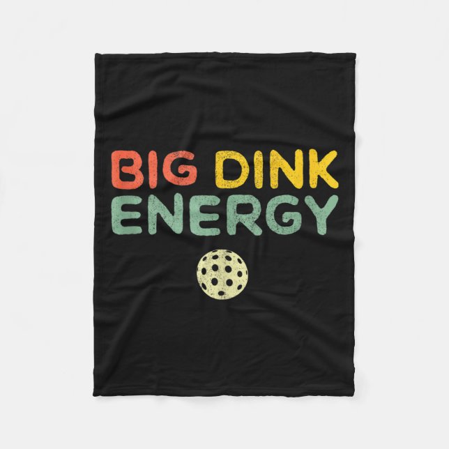 Stor dink energi pickleball rolig pickle ball älsk fleecefilt (Framsidan)