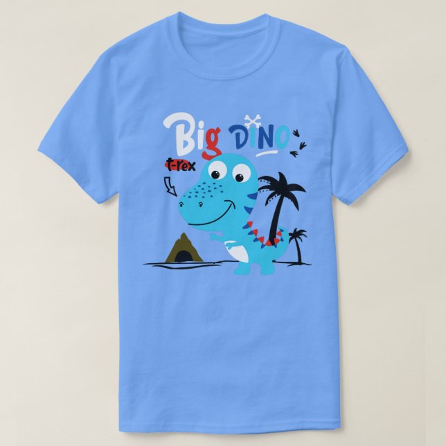 stor dino t rex-tecknad shirt (Design framsida)