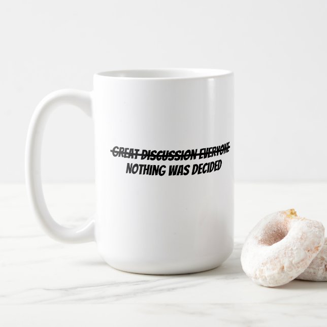 Stor diskussion allesammans kaffemugg (Med munk)