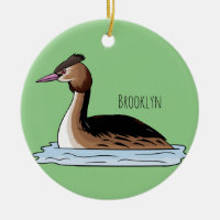 Stor dopping fågel tecknad illustration