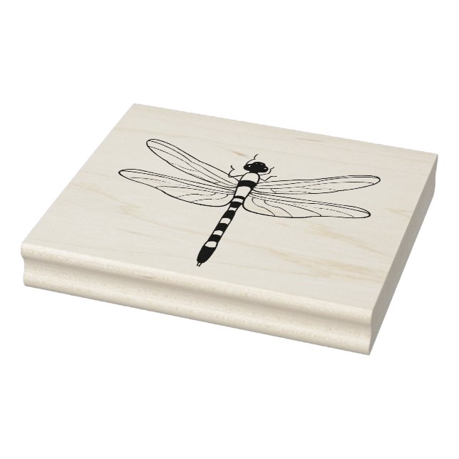 Stor Dragonfly Art Frimärke Stämpel (Stämpel)