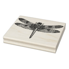 Stor Dragonfly Rubber Frimärke Stämpel