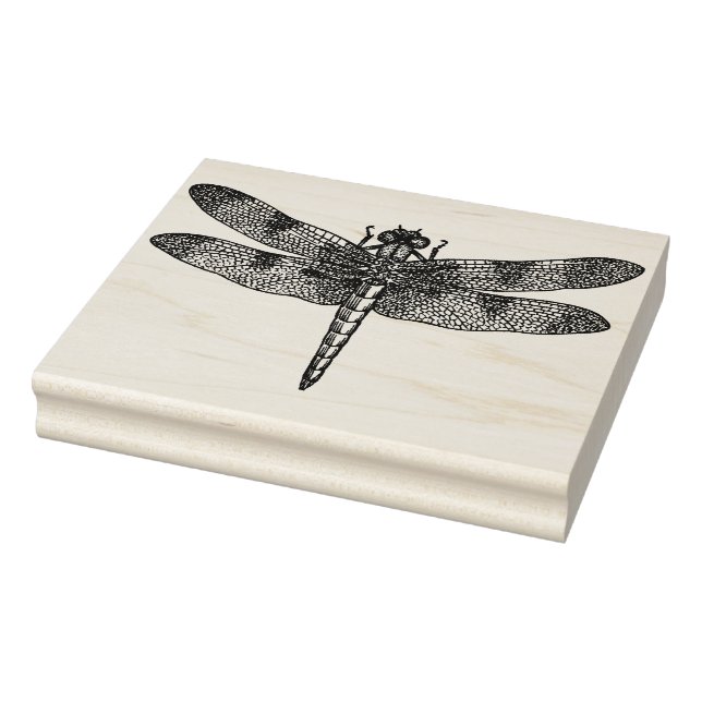 Stor Dragonfly Rubber Frimärke Stämpel (Stämpel)