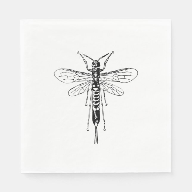 Stor Dragonfly T-Shirt Pappersservett (Framsidan)