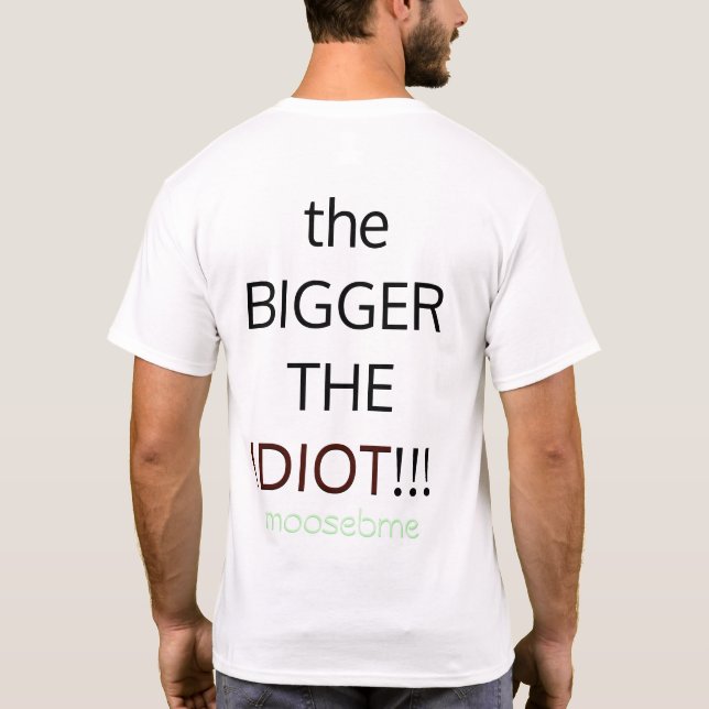STOR EGOS, STOR IDIOT T SHIRT (Baksida)