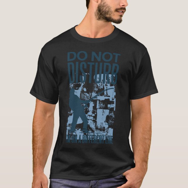 Stör Ej Fiskarälskare T Shirt (Framsida)