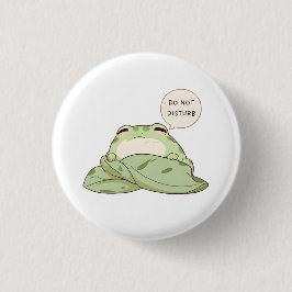 Stör Ej Groda Sömnig Kawaii Design Knapp