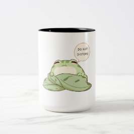 Stör Ej Groda Sömnig Kawaii Design Två-Tonad Mugg