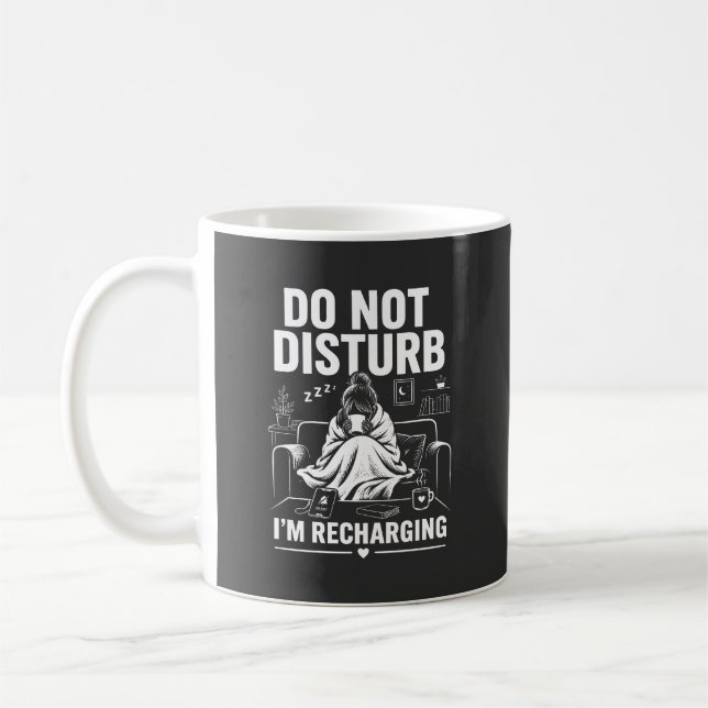 Stör Ej Introvert Läge Kaffemugg (Vänster)
