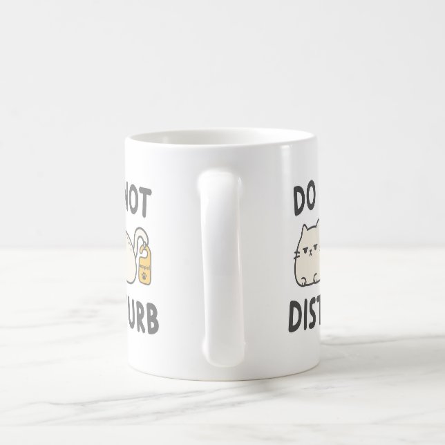 Stör Ej Katt Rolig Introvert T-Shirt Kaffemugg (Handtag)