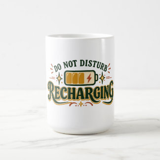 Stör Ej Laddar Retro Batteri Citat Kaffemugg