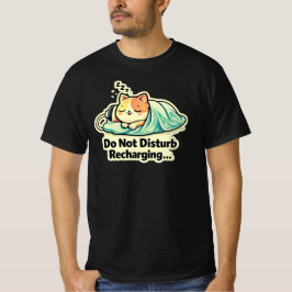 Stör Ej Laddar Söt Sovande Katt-design T Shirt