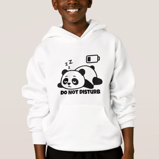 Stör Ej Sovande Panda Söt Lat Rolig T Shirt (Framsida)