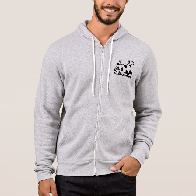 Stör Ej Sovande Panda Söt Lat Rolig T Shirt (Framsida)