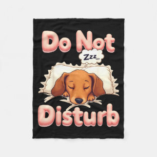 Stör Ej Wienerhund Rolig Dachshund Pyjamas Fleecefilt