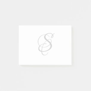 Stor Elegant Skriptmonogram Post it Notes Post-it Block
