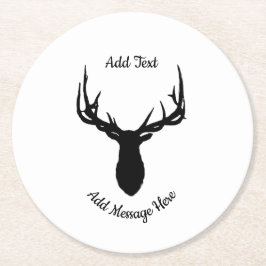 Stor Elk, lägg till text och meddelande Underlägg Papper Rund