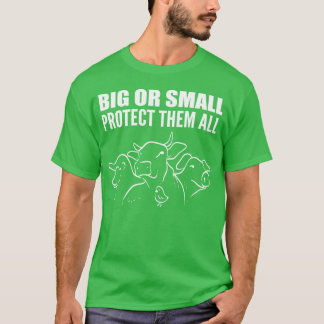 Stor eller Liten Djurälskare Present rolig T Shirt