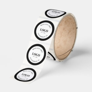 Stor Enkel Svart Logotyp för Företag Anpassningsba Runt Klistermärke