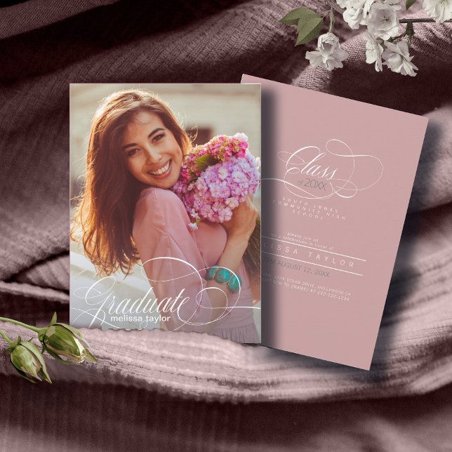 Stor examensfoto med kalligrafi ID904 Tack Kort (Skapare uppladdad)