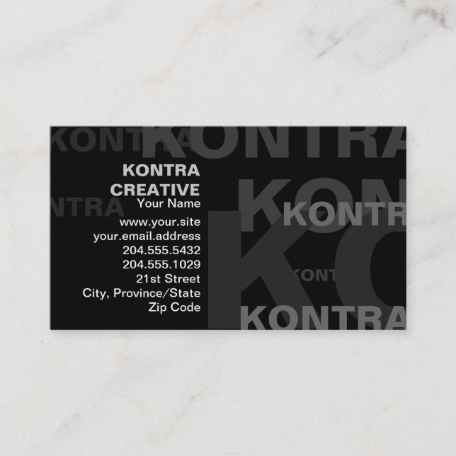 Stor få effekt textvisitkort visitkort (Framsida)