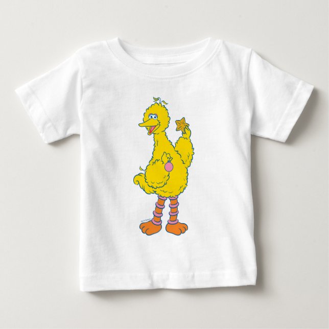 Stor fågel håller julgranskulor t shirt (Framsida)