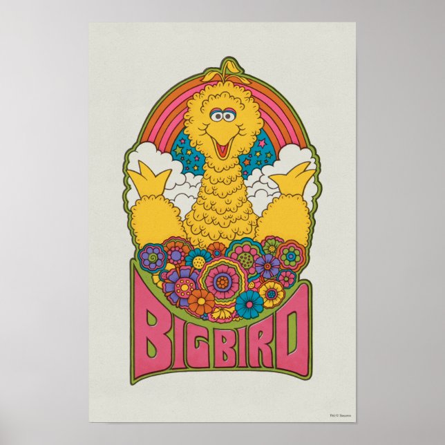 Stor fågel | Psykedelisk Poster (Framsidan)