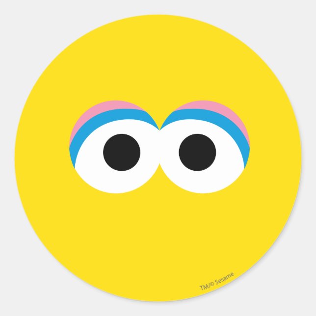 Stor fågel stor ansikte runt klistermärke (Framsida)