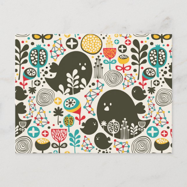 Stor fågel vykort (Framsida)